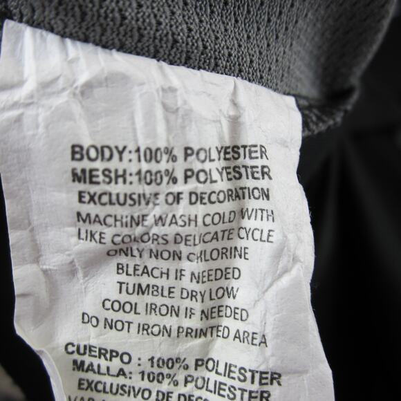 Grand Slam Polo Shirt Mens Large Short Sleeve Black Grey Golf - Picture 6 of 7